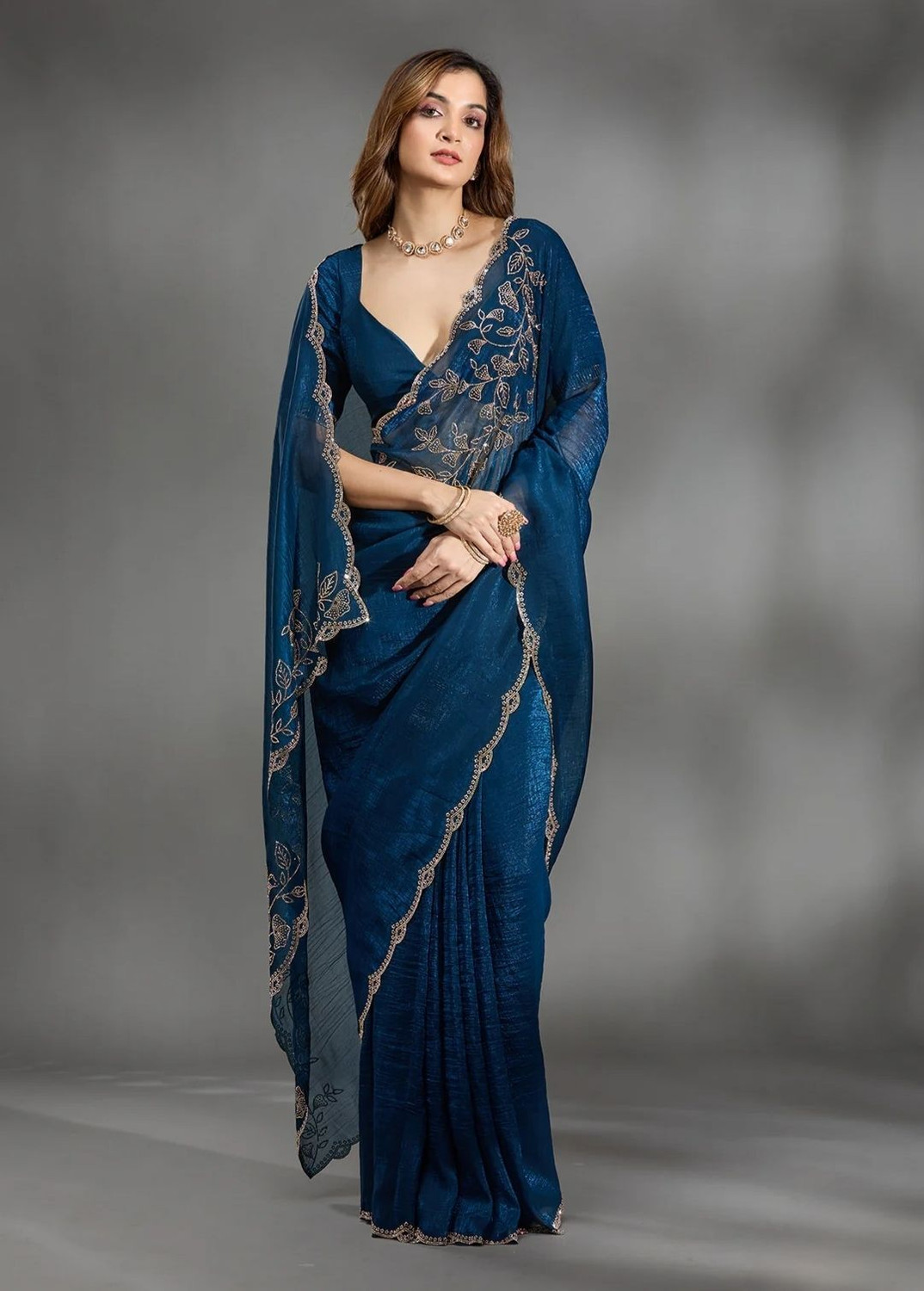 Image of Labheshwari Embellished Bollywood Chiffon Saree