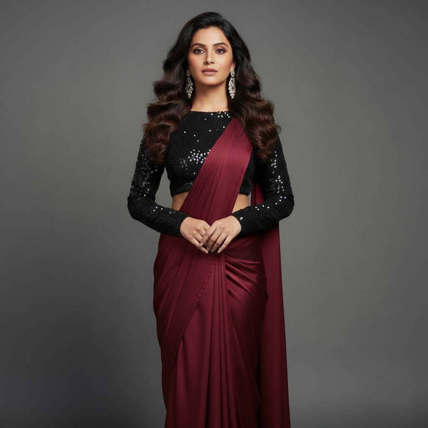 Shrilaxmisari Solid/Plain Daily Wear Satin Saree