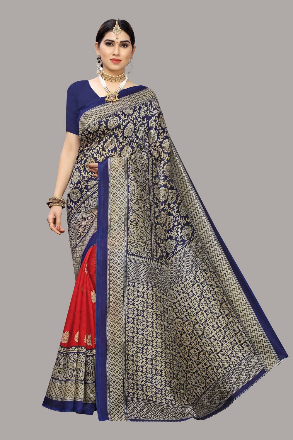 ANIRAV Self Design Kanjivaram Art Silk Saree