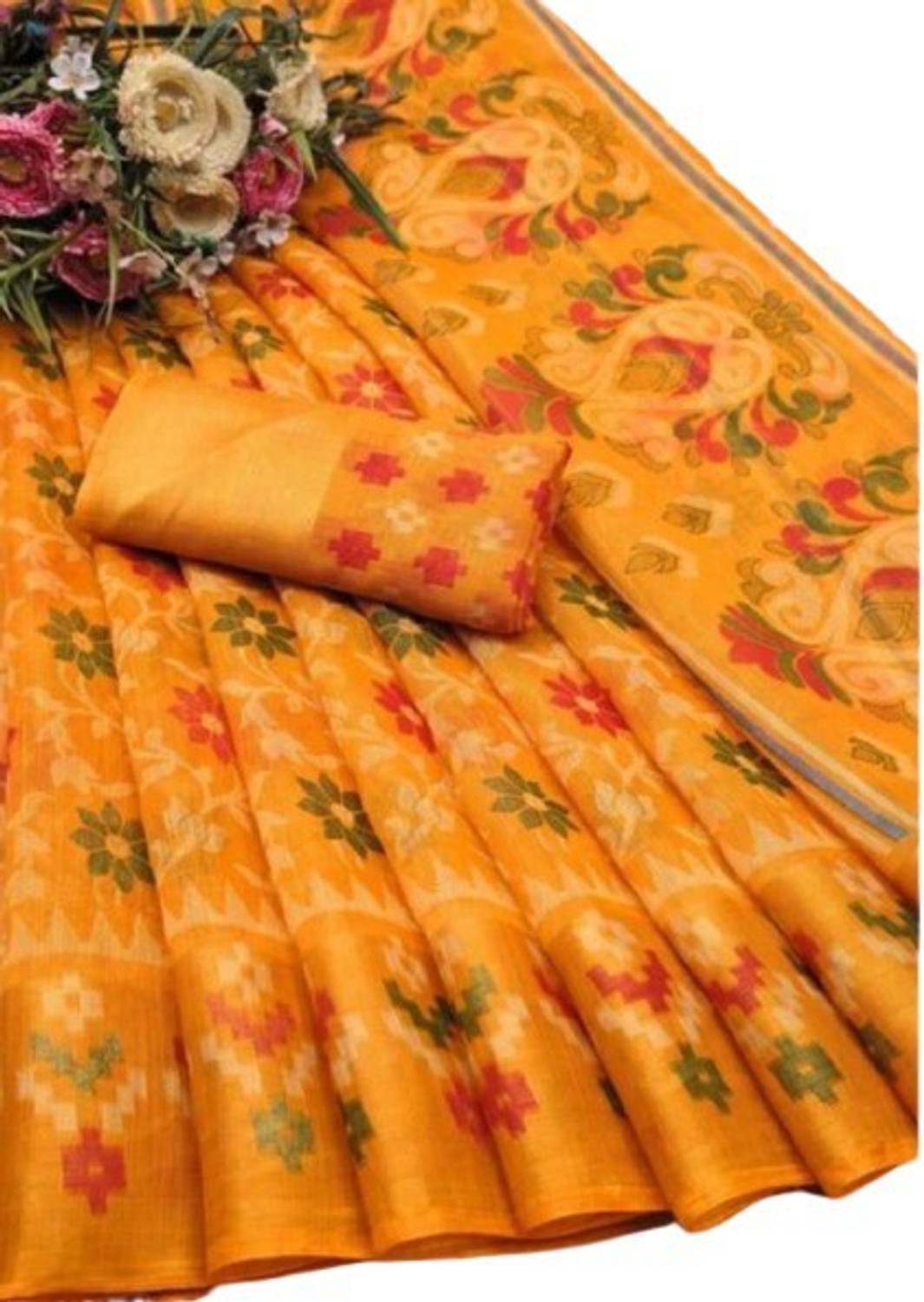 Adrika Printed Bollywood Cotton Silk Saree