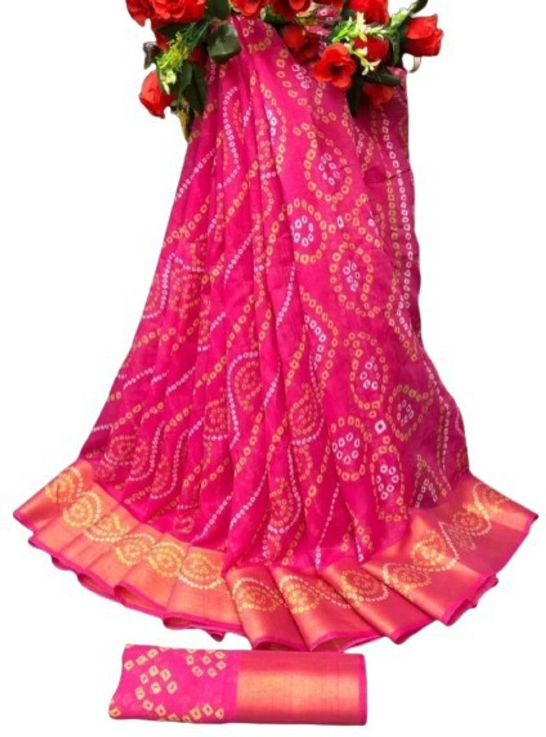 Adrika Printed Daily Wear Cotton Linen Saree