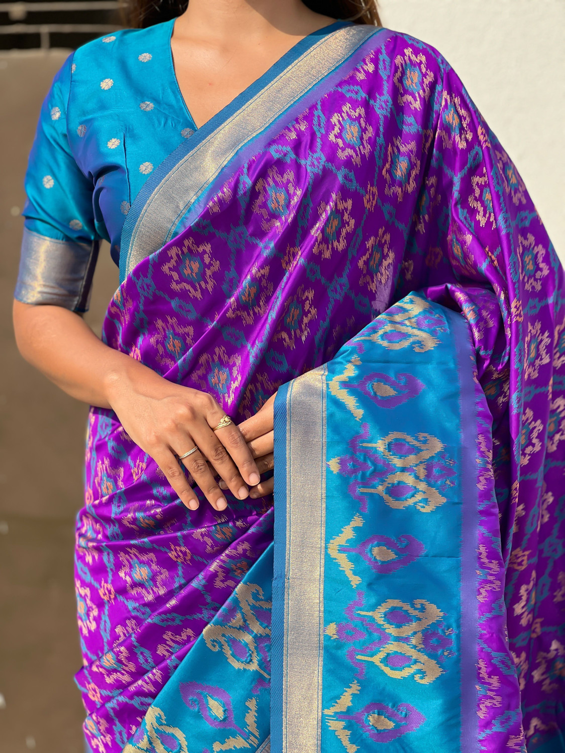 Image of ROOP LAVANYA Woven Patola Cotton Silk, Jacquard Saree