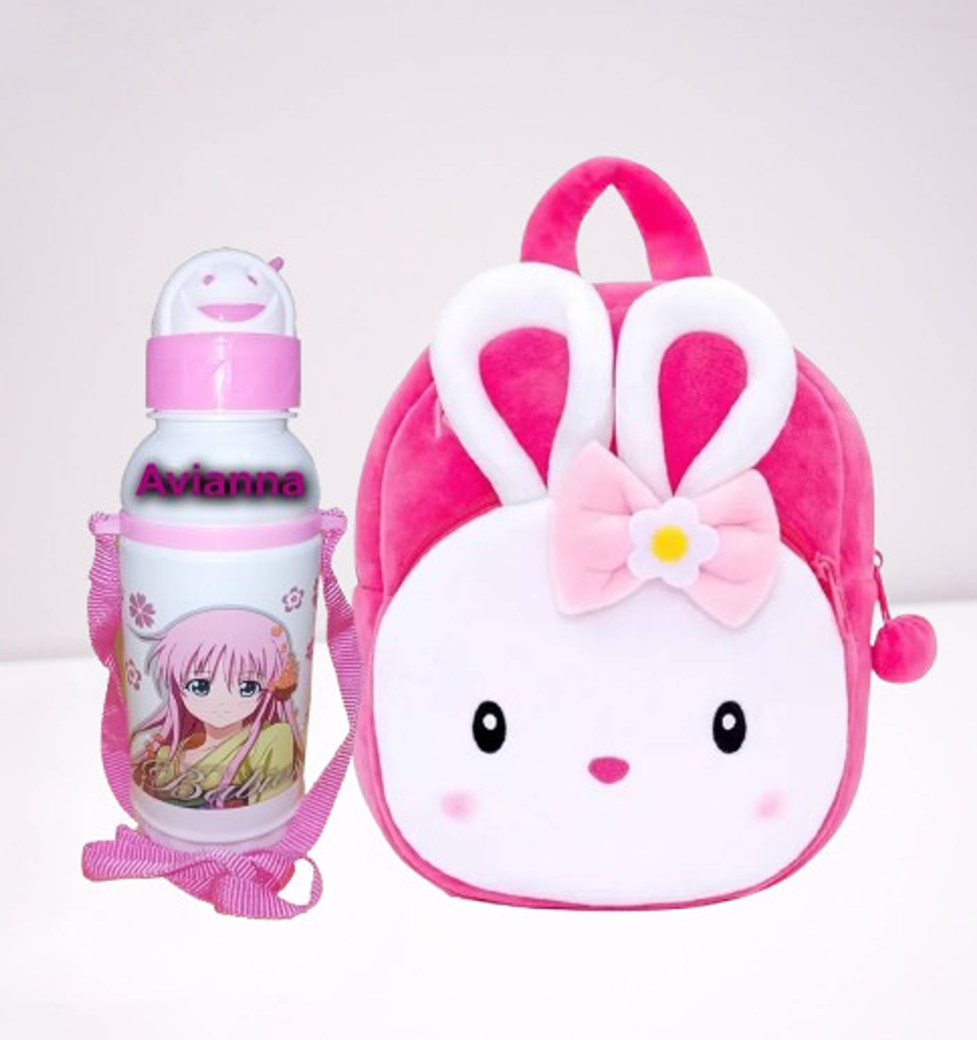 Avianna Konggi Kids School Bag Backpaks With Water Bottle Cartoon Design10 Backpack