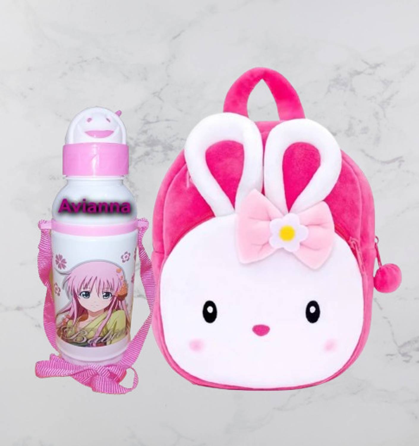 Avianna Konggi Kids School Bag Backpaks With Water Bottle Cartoon Design69 Backpack