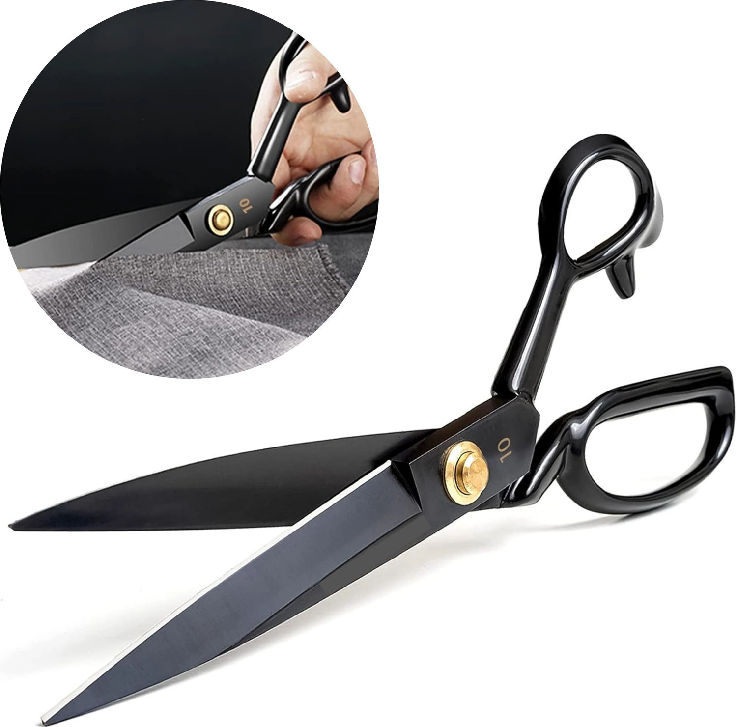 Image of STEAD 10-Inch Tailoring Scissors for Precision Cloth Cutting and Alterations Scissors
