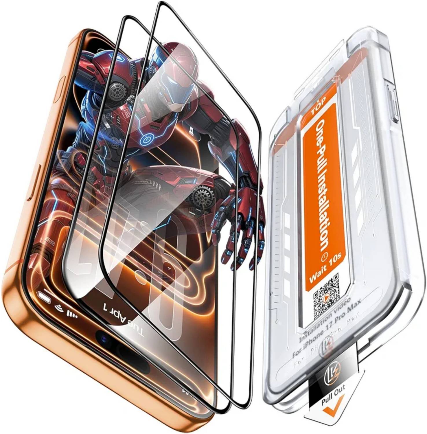 HXD Tempered Glass Guard for iPhone 17 / iPhone 16 Pro EZ Fit Tem