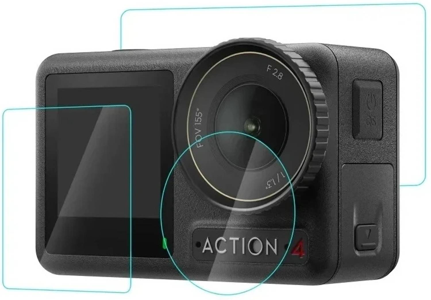 mavicair Screen Guard for 3-in-1 Lens Front and Back Screen Tempered Glass Explosion-proof Film For DJI Osmo Action 4 Screen Protector