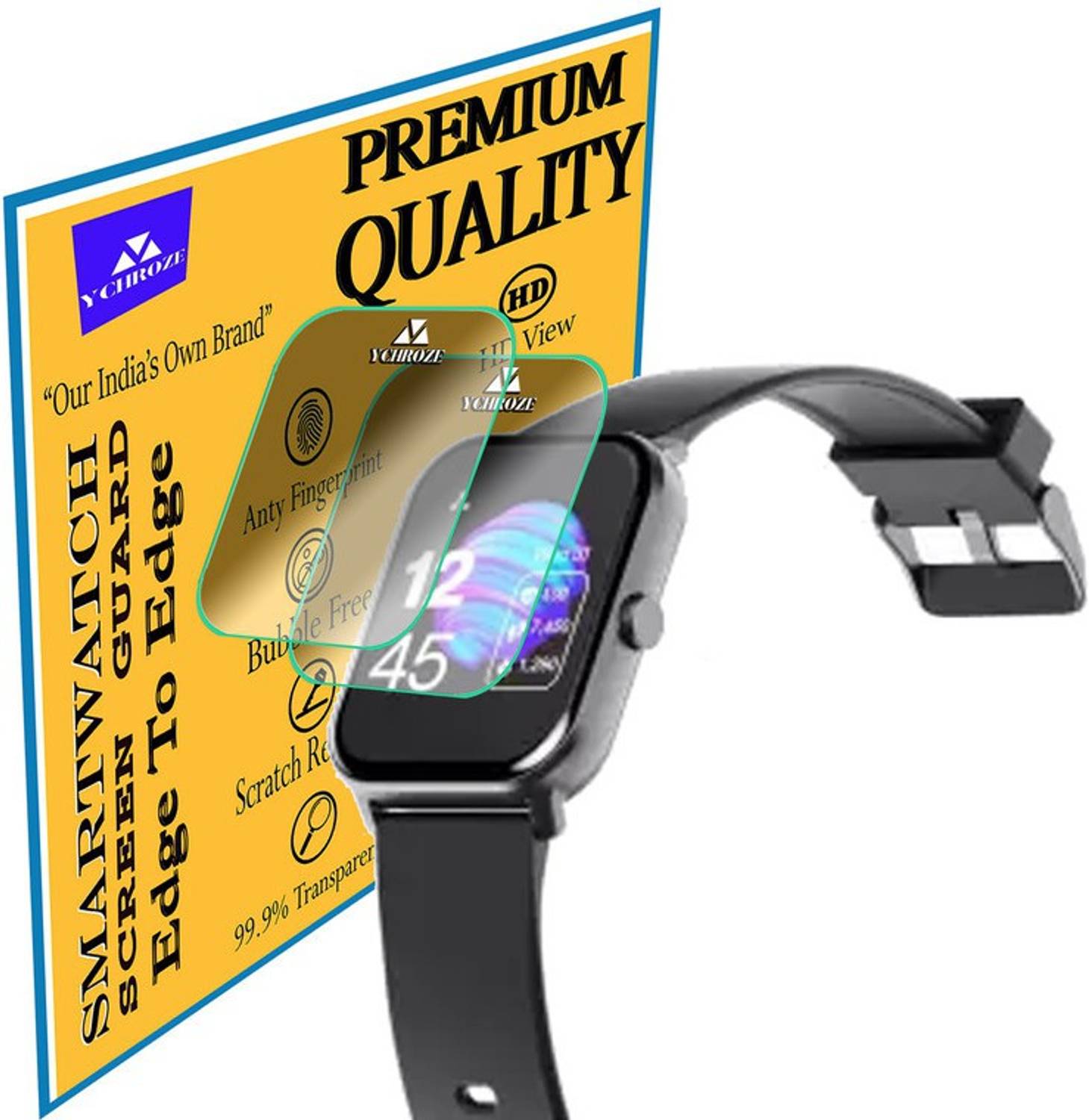 YCHROZE Screen Guard for Ambrane Wise-Eon 1.69