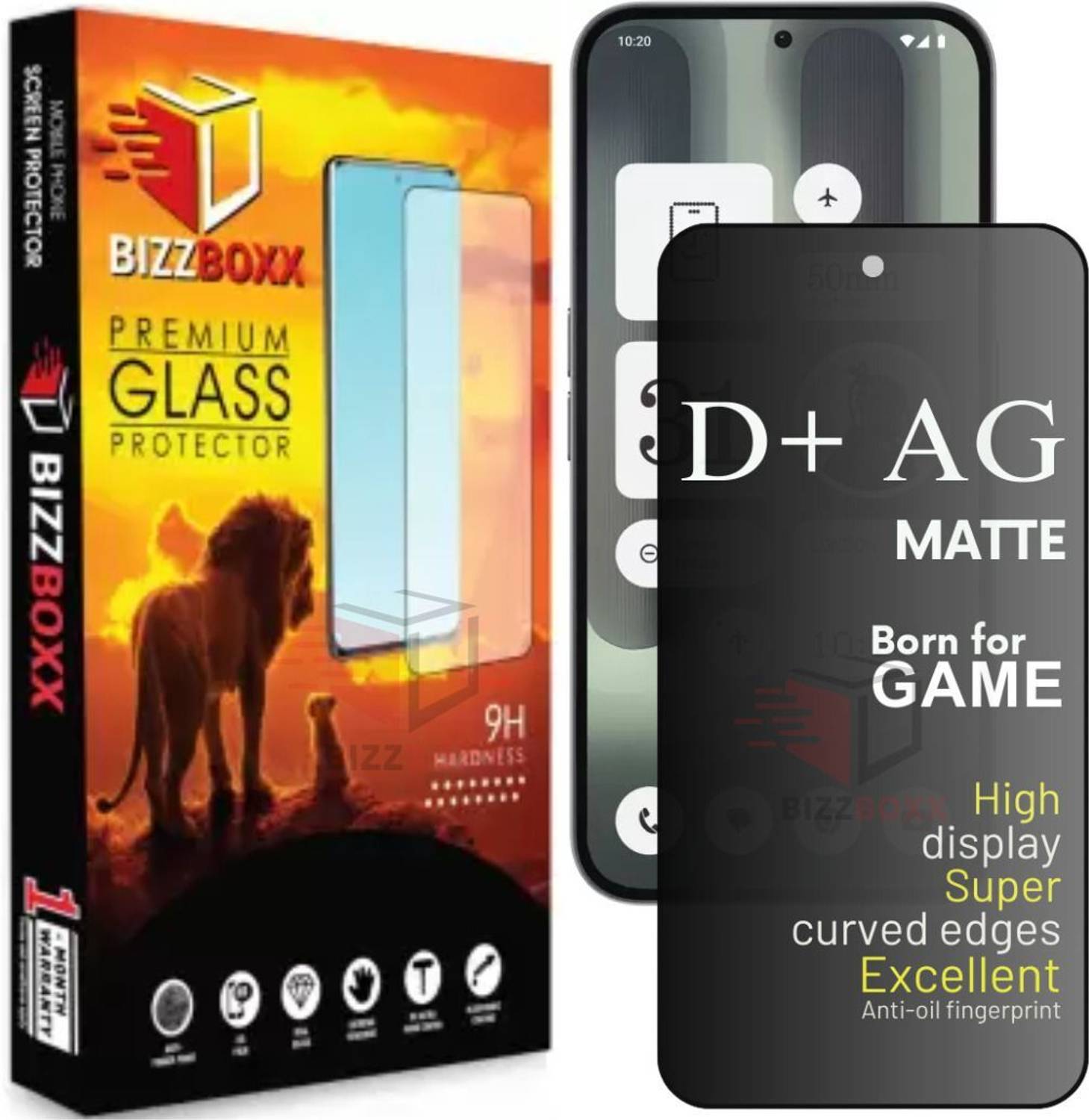 BizzBoxx Tempered Glass Guard for Nothing Phone (2a) 5G, Matt Tem