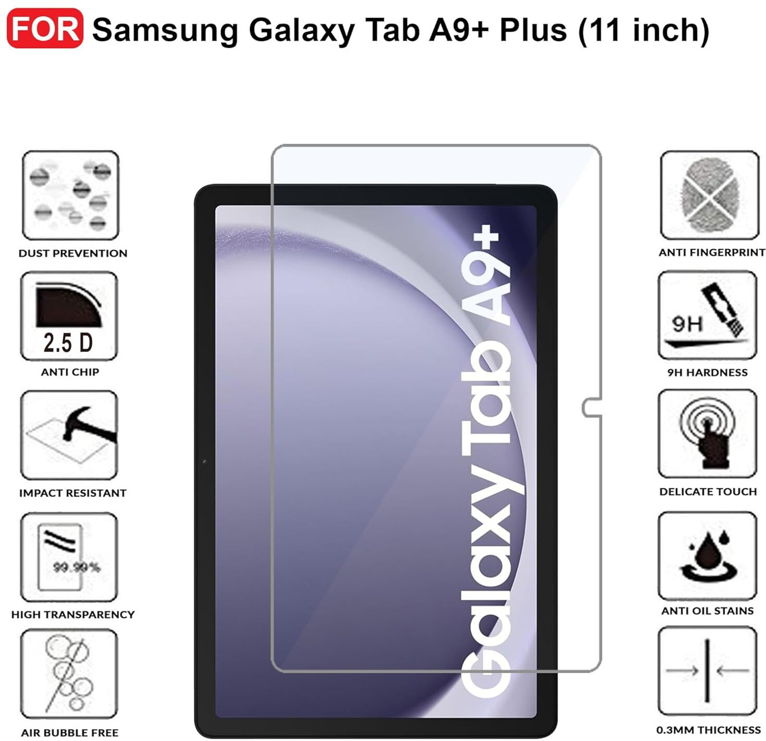 Image of Radhika ENT Screen Guard for Samsung Tab A9+ Plus (11 inch)