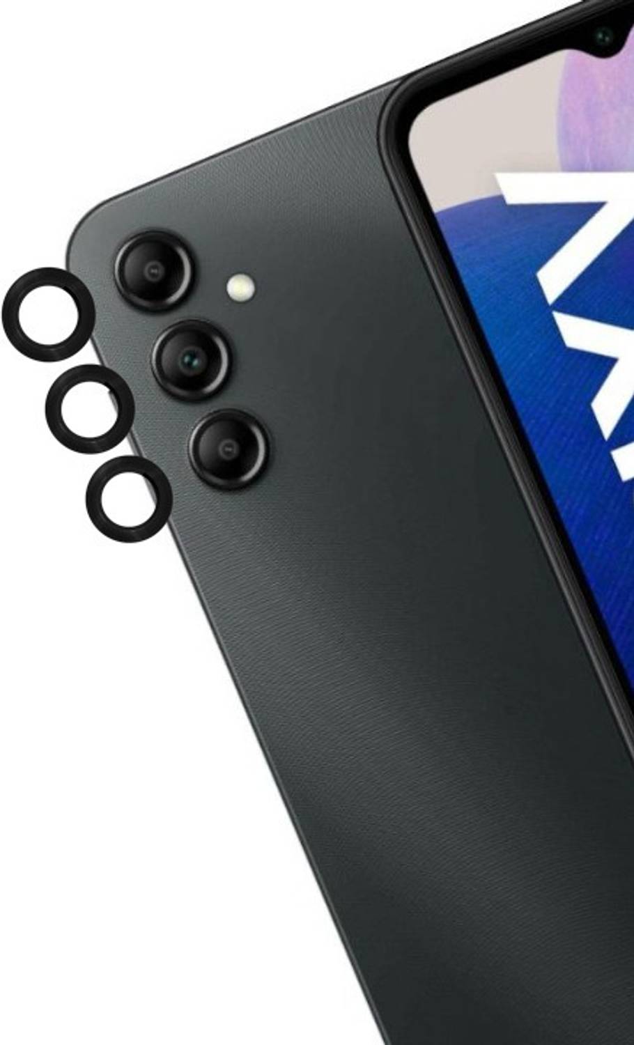 A3sprime Camera Lens Protector for SAMSUNG Galaxy A14 5G, |Edge to Edge Full Coverage 9H Hardness Tempered Glass with Ring Guard Camera Lens Protector|