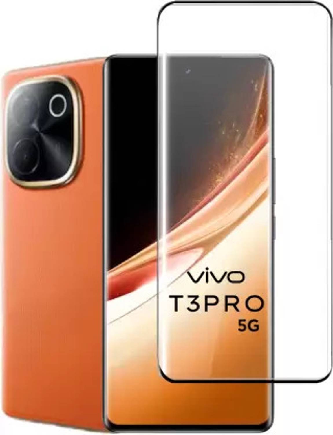 Mobeezy Tempered Glass Guard for Vivo T3 Pro 5G (Pack of 1)