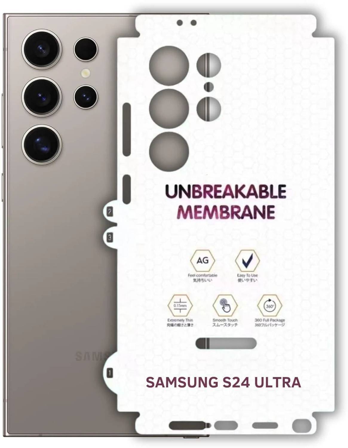 casikart Back Screen Guard for Samsung Galaxy S24 Ultra membrane