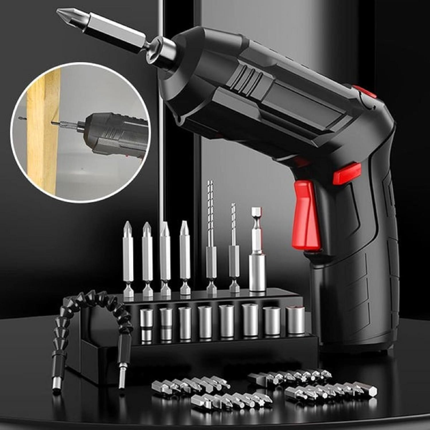 Image of IMMUTABLE 46-in-1 Wireless Electric Screwdriver Drill Kit FC37 Combination Screwdriver Set