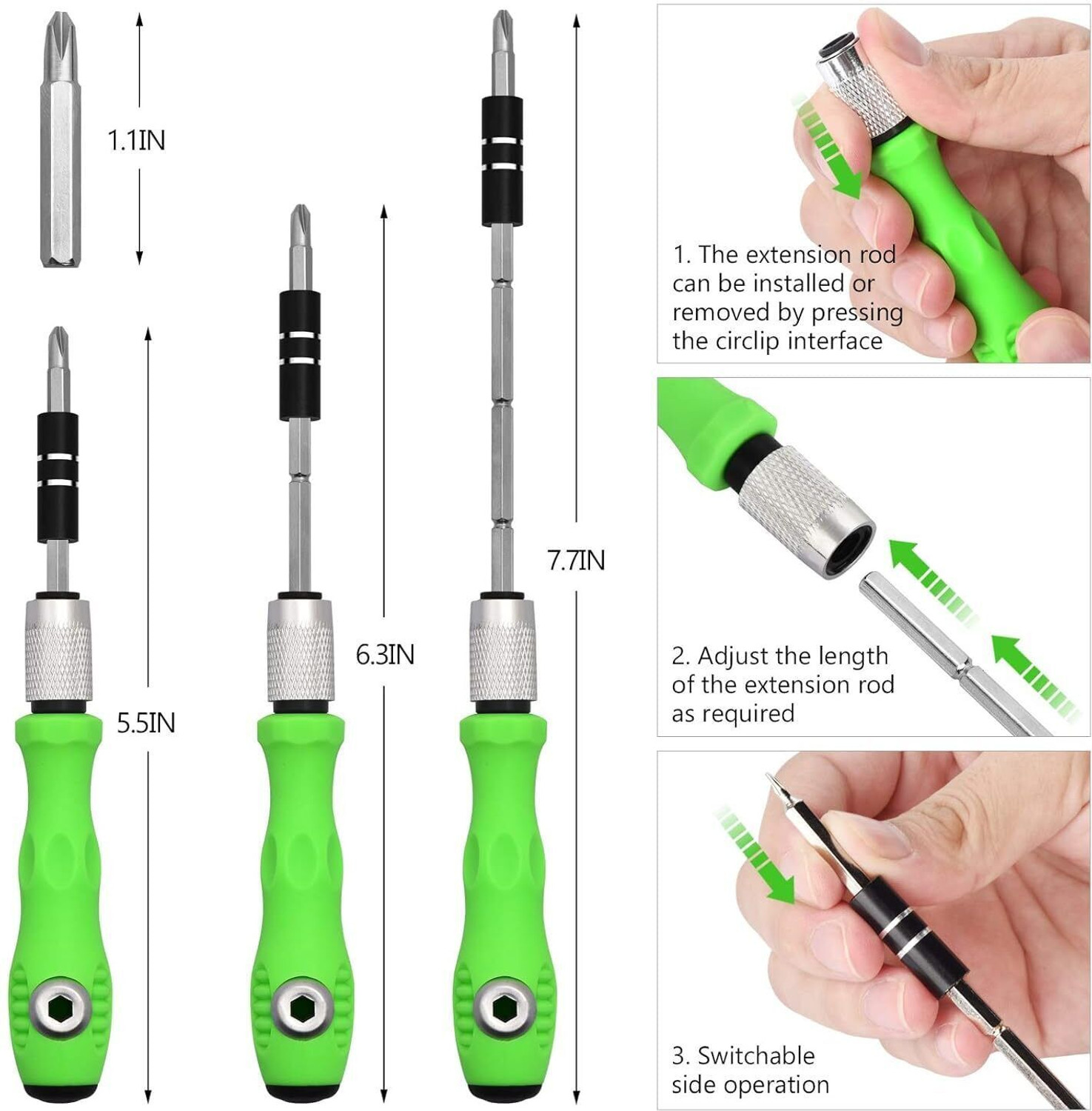 Image of Zokio 32-in-1 Multipurpose Mini Screwdriver Set with Case Magnetic Repair Tool Kit Precision Screwdriver Set