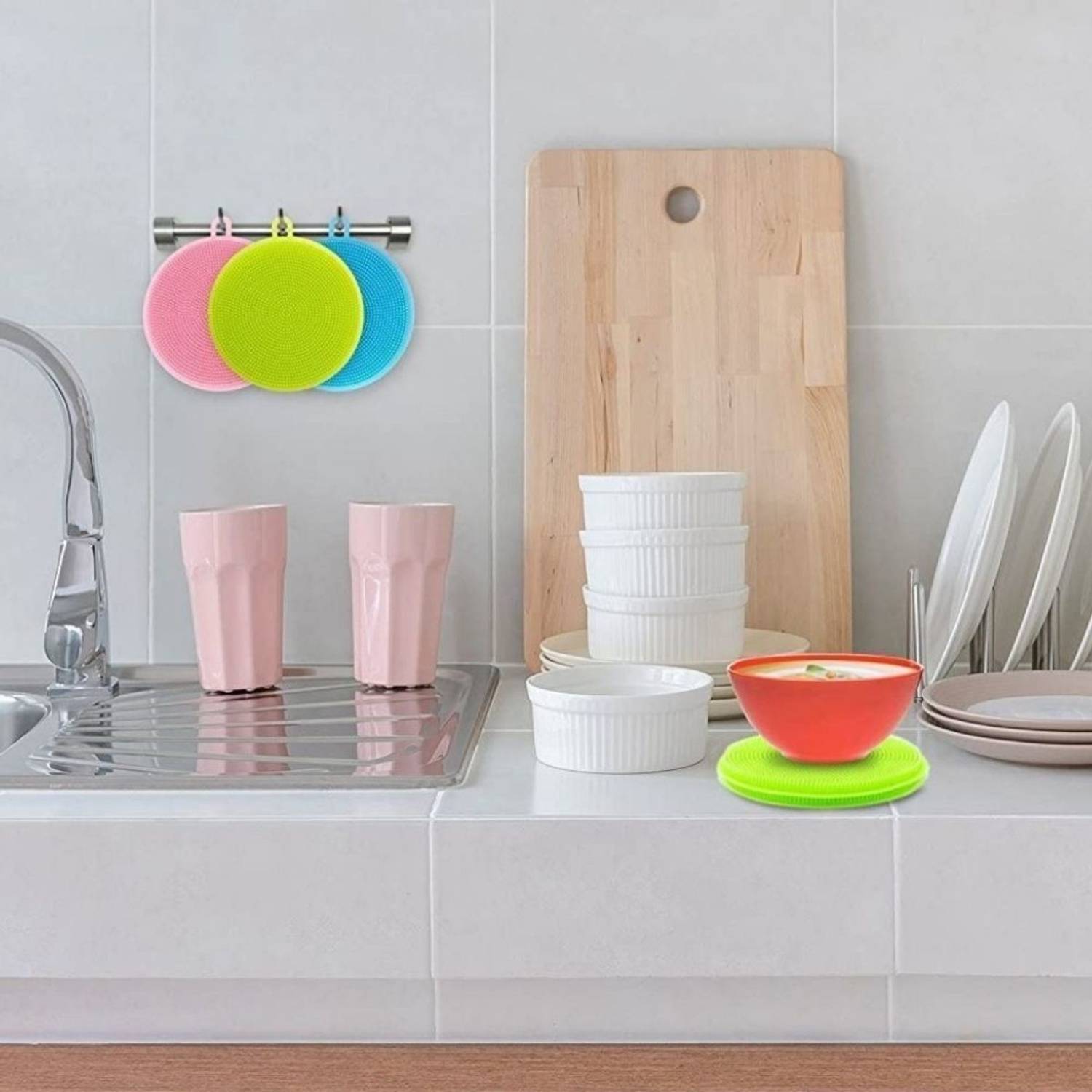 balerion Silicone Scrubber Dishwashing,Food Grade Kitchen Dish Washing SCRUBBER2 Scrub Pad — Cleaning Tools