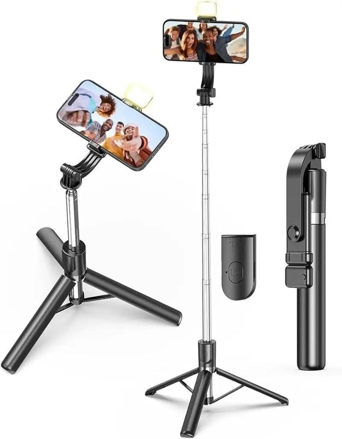 DigiPrints super long selfie stick tripod 170cm with LIGHT remote control Tripod