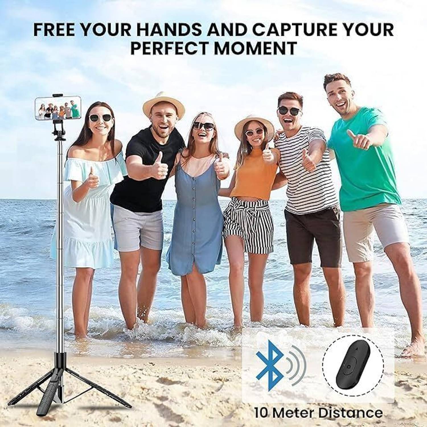Sconzi R16S 360° Rotation Selfie Stick with Light Tripod - Image 5
