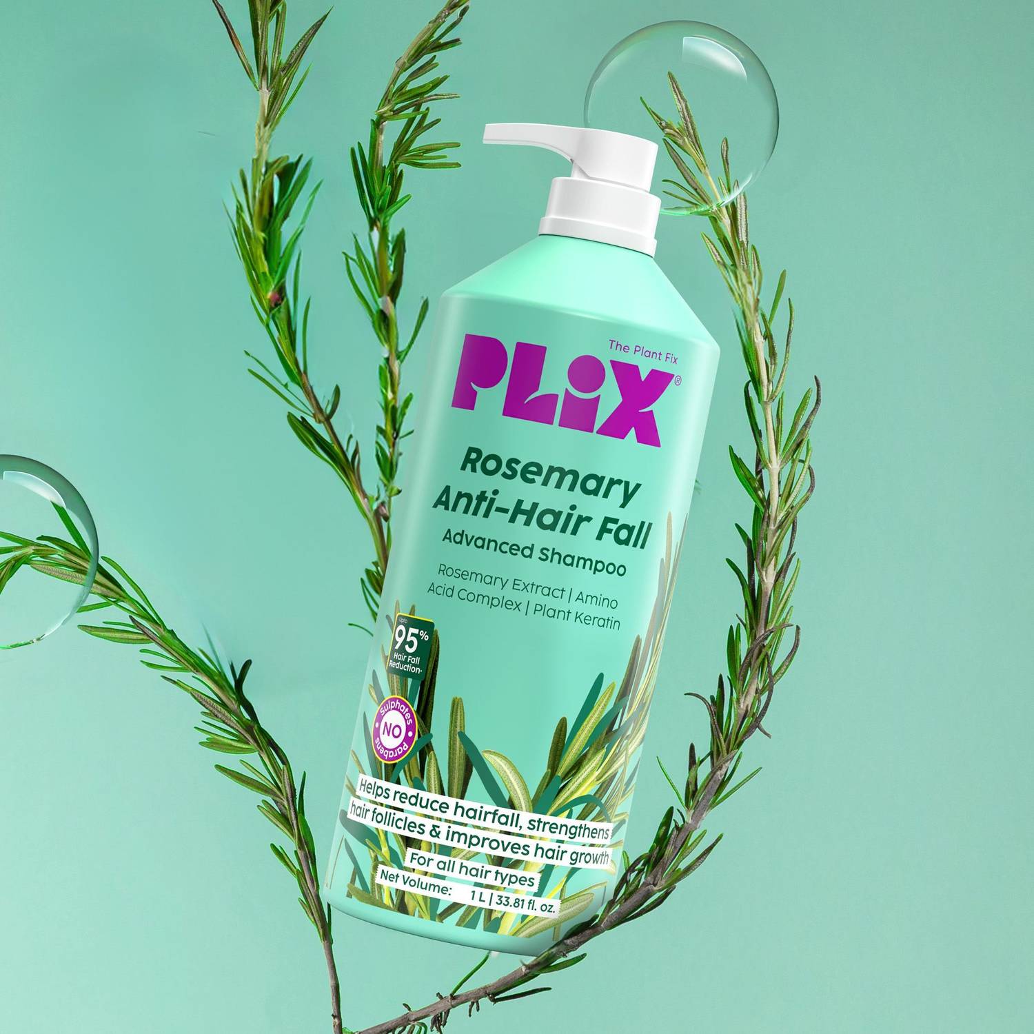The Plant Fix Plix Rosemary Anti Hair Fall Shampoo 200ml - Image 1