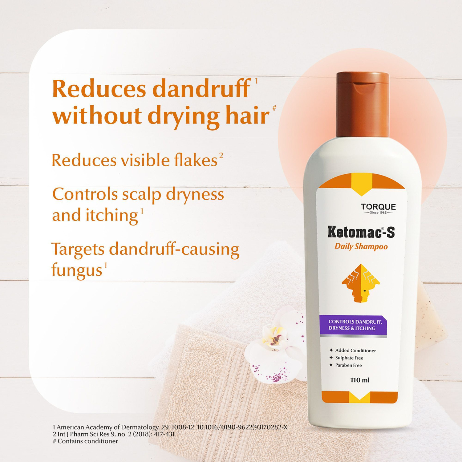 Image of Ketomac S Anti-Dandruff Shampoo-Sulphate & Paraben Free, Selenium Sulfide, Flake Control