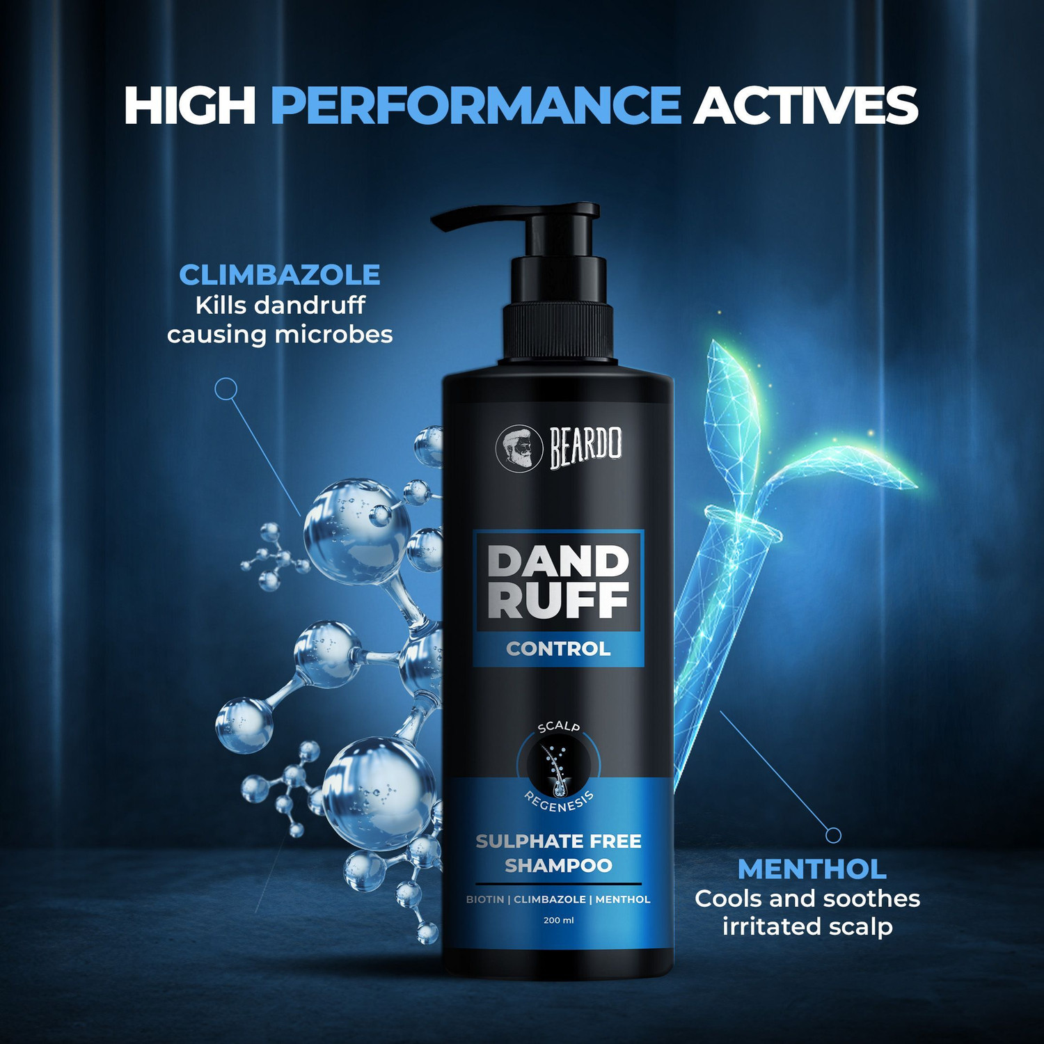 Image of BEARDO Dandruff Control Sulphate Free Shampoo | Reduce Dandruff and Itchy Scalp