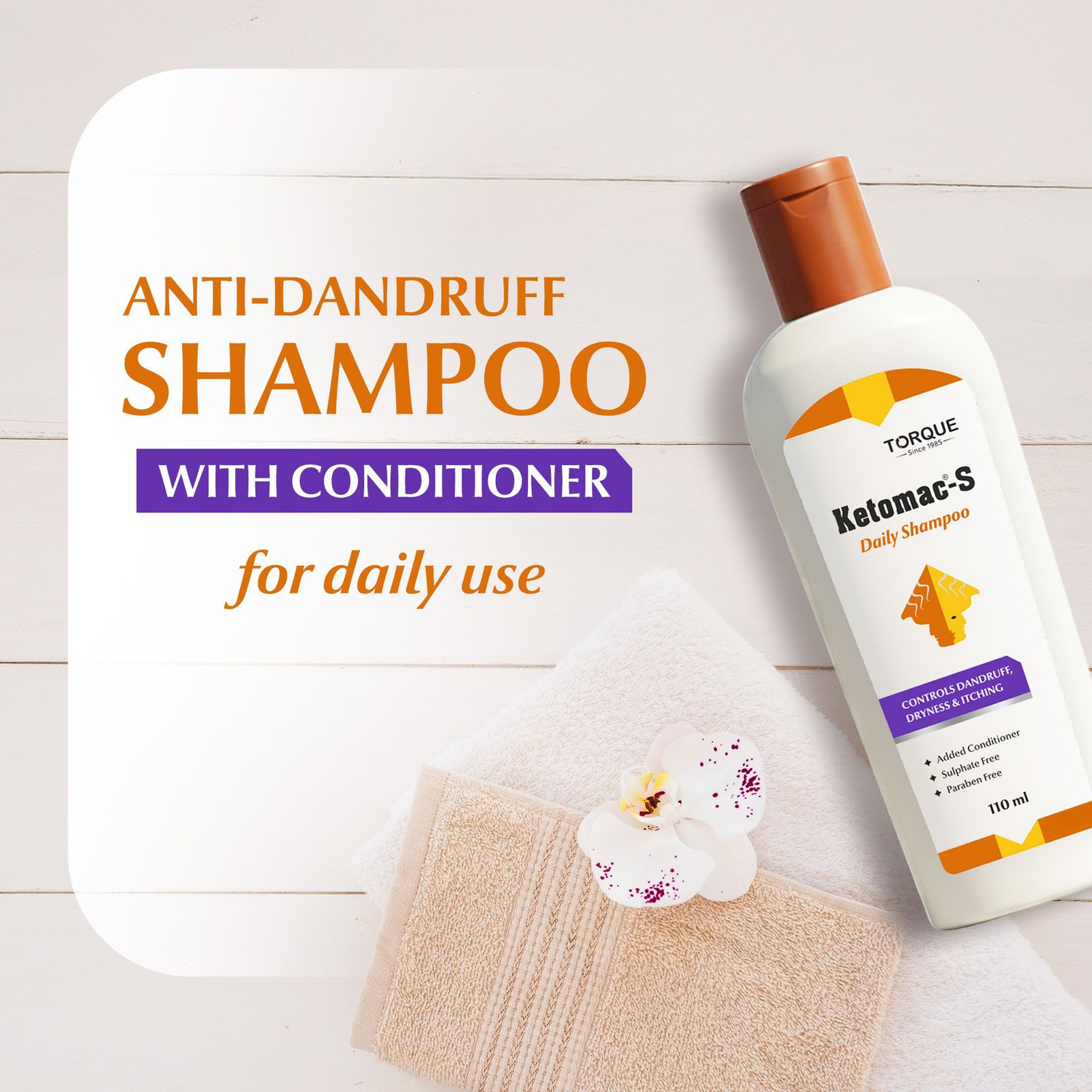 Image of Ketomac S Anti-Dandruff Shampoo-Sulphate & Paraben Free, Selenium Sulfide, Flake Control