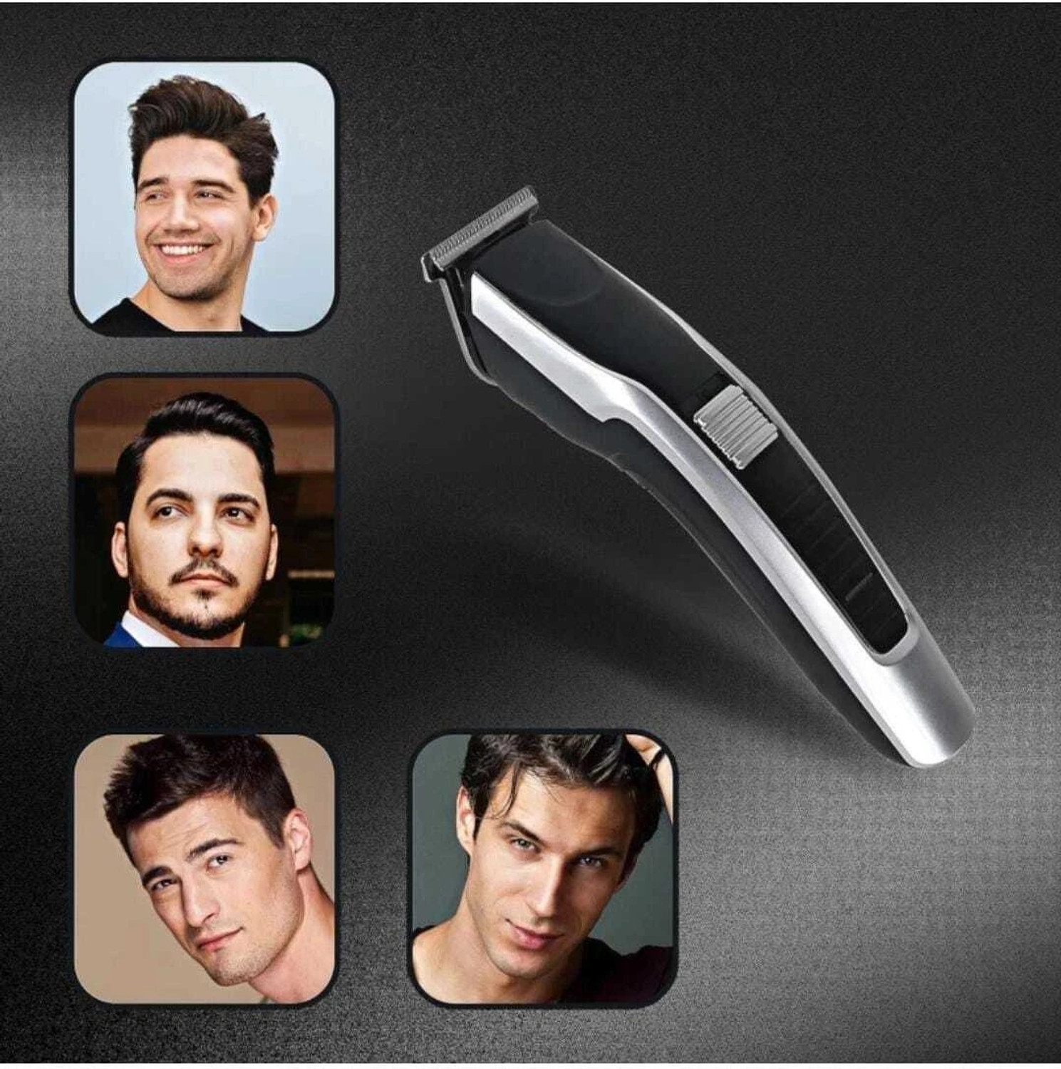 Image of CLINLINSO 538 Trimmer Set with Hair Comb & Scissor for Men Grooming Kit Fully Waterproof Trimmer 60 min Runtime 4 Length Settings