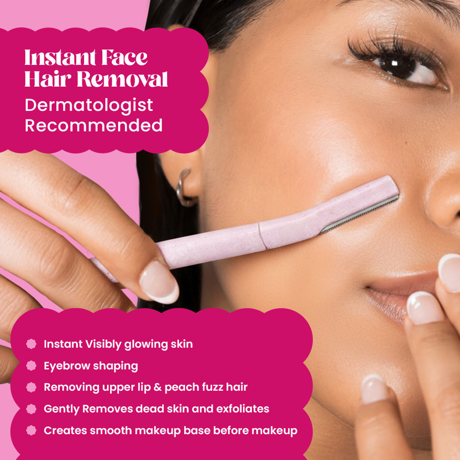 Image of Hyuman Combo Face Razor & Ice Roller, 2 Razor + 1 Ice Roller For Glowing and Clear Skin
