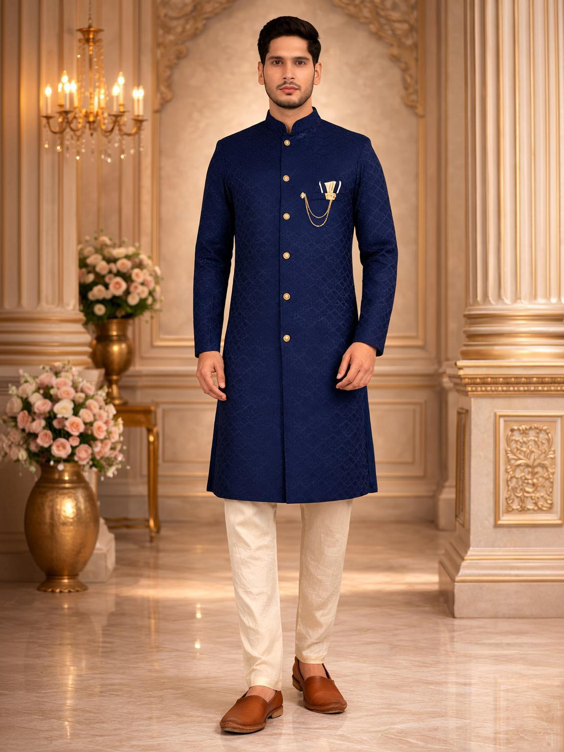 Image of XEPON Self Design Sherwani