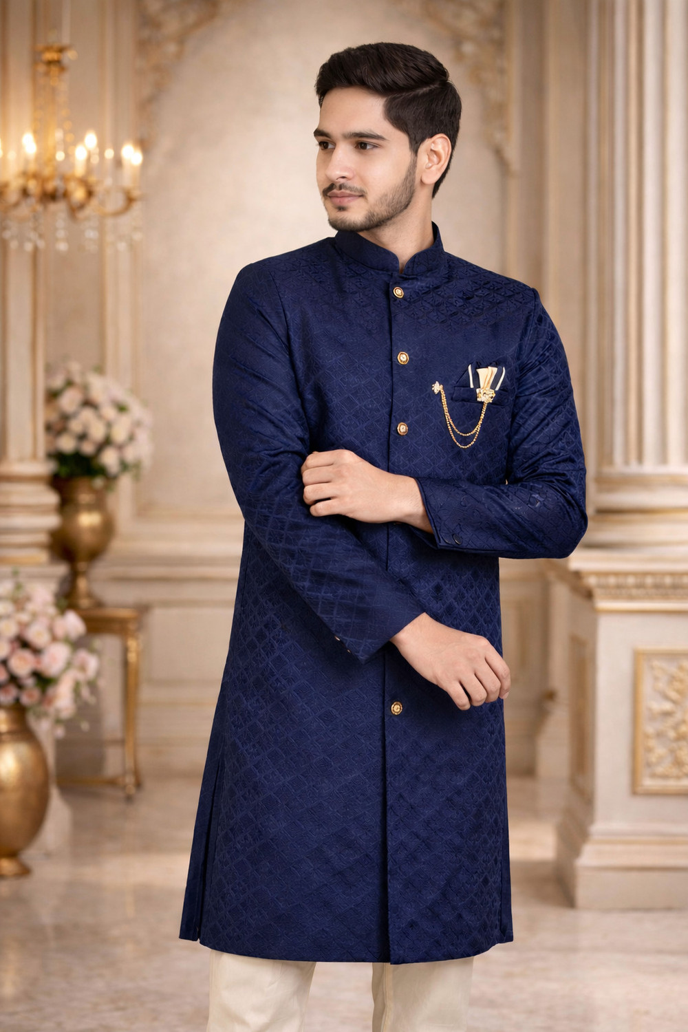 Image of XEPON Self Design Sherwani
