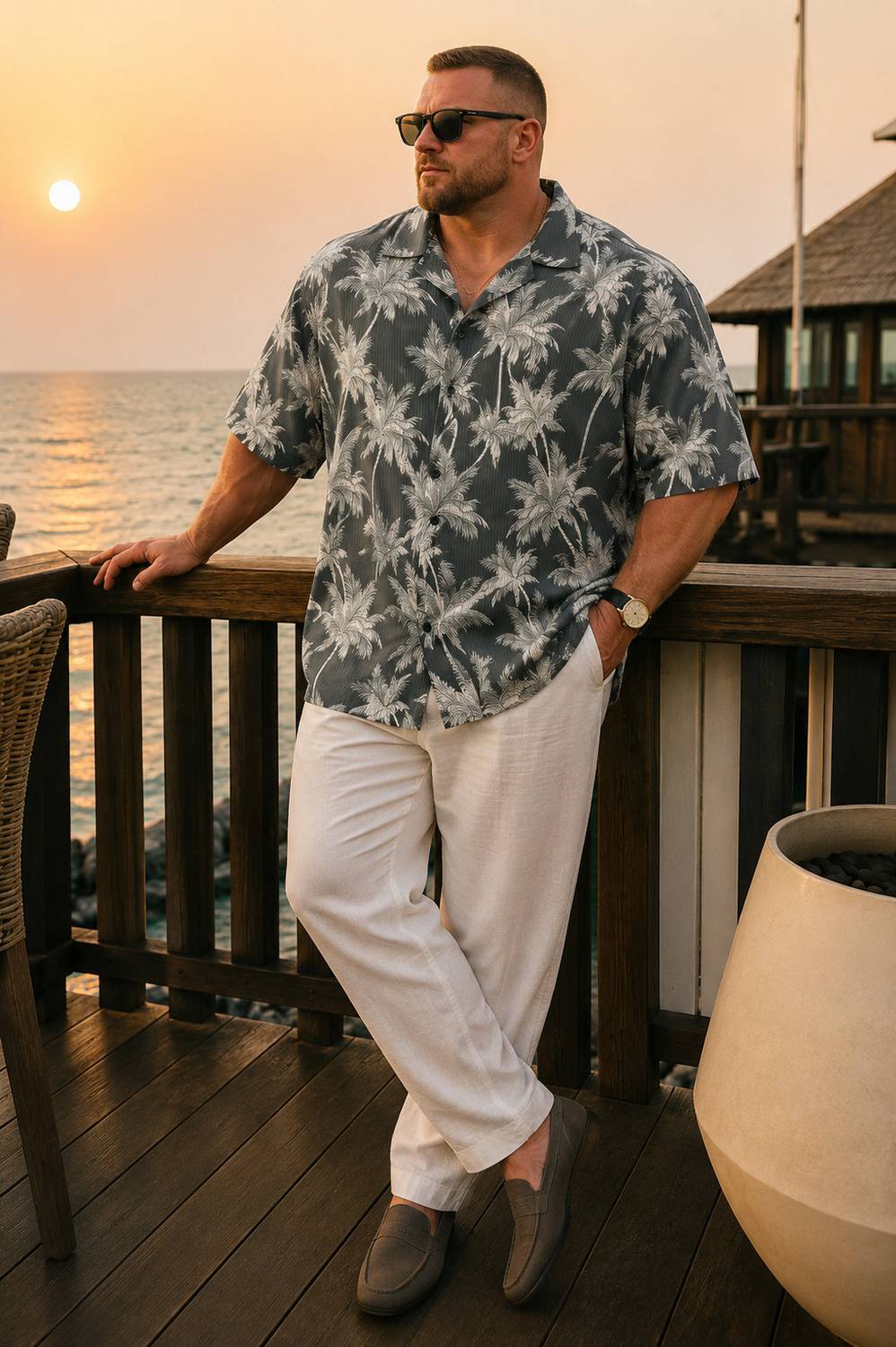 FitAura Men Printed Floral Casual Multicolor Shirt - Image 4