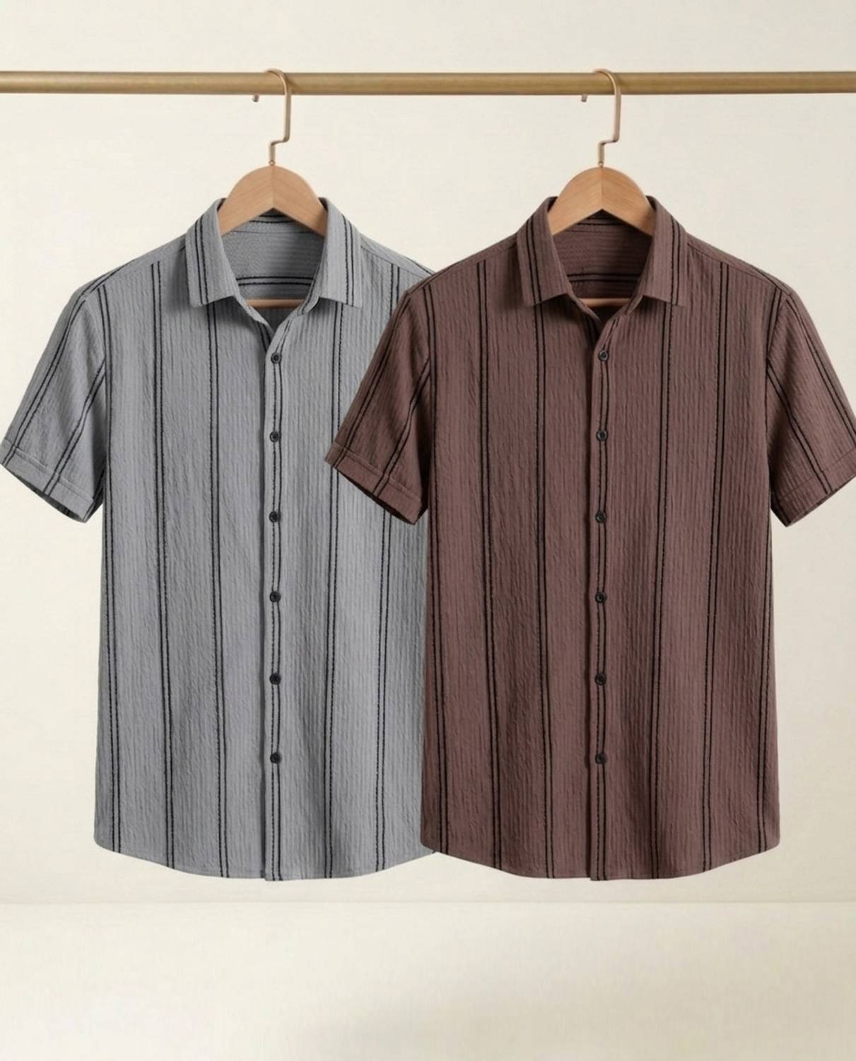 TIGERSNAKE Men Striped Multicolor Shirt - Image 1
