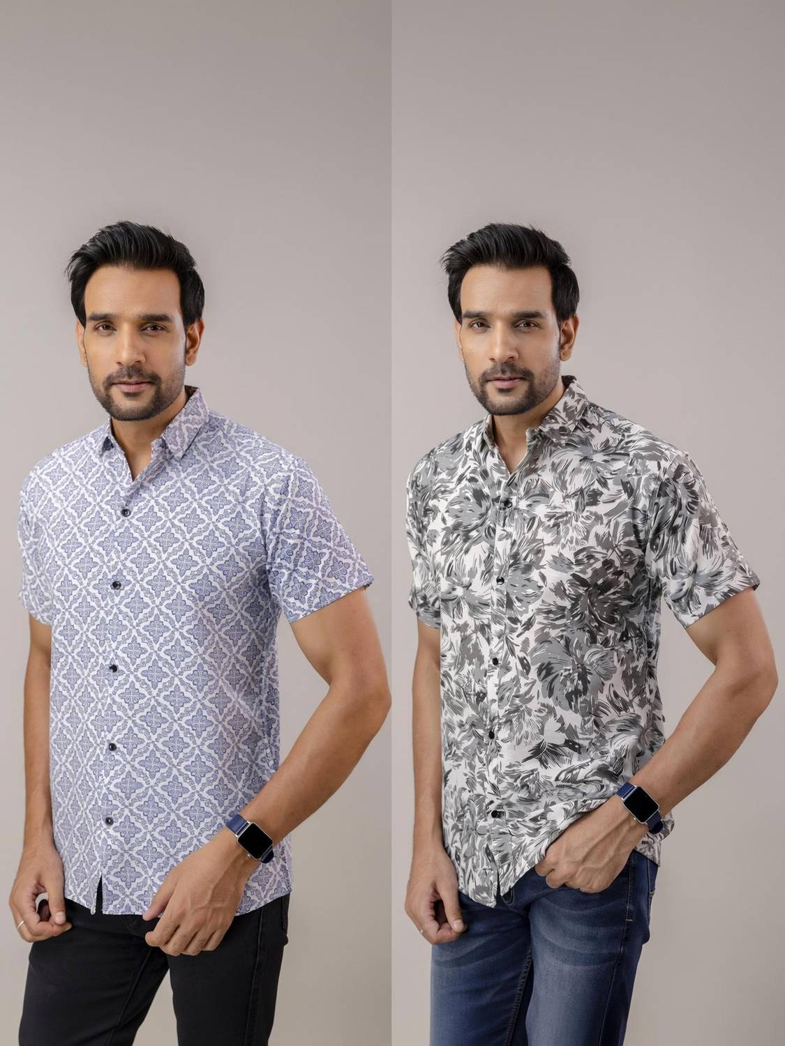 Shozaai Collection Men Printed Casual Multicolor Shirt