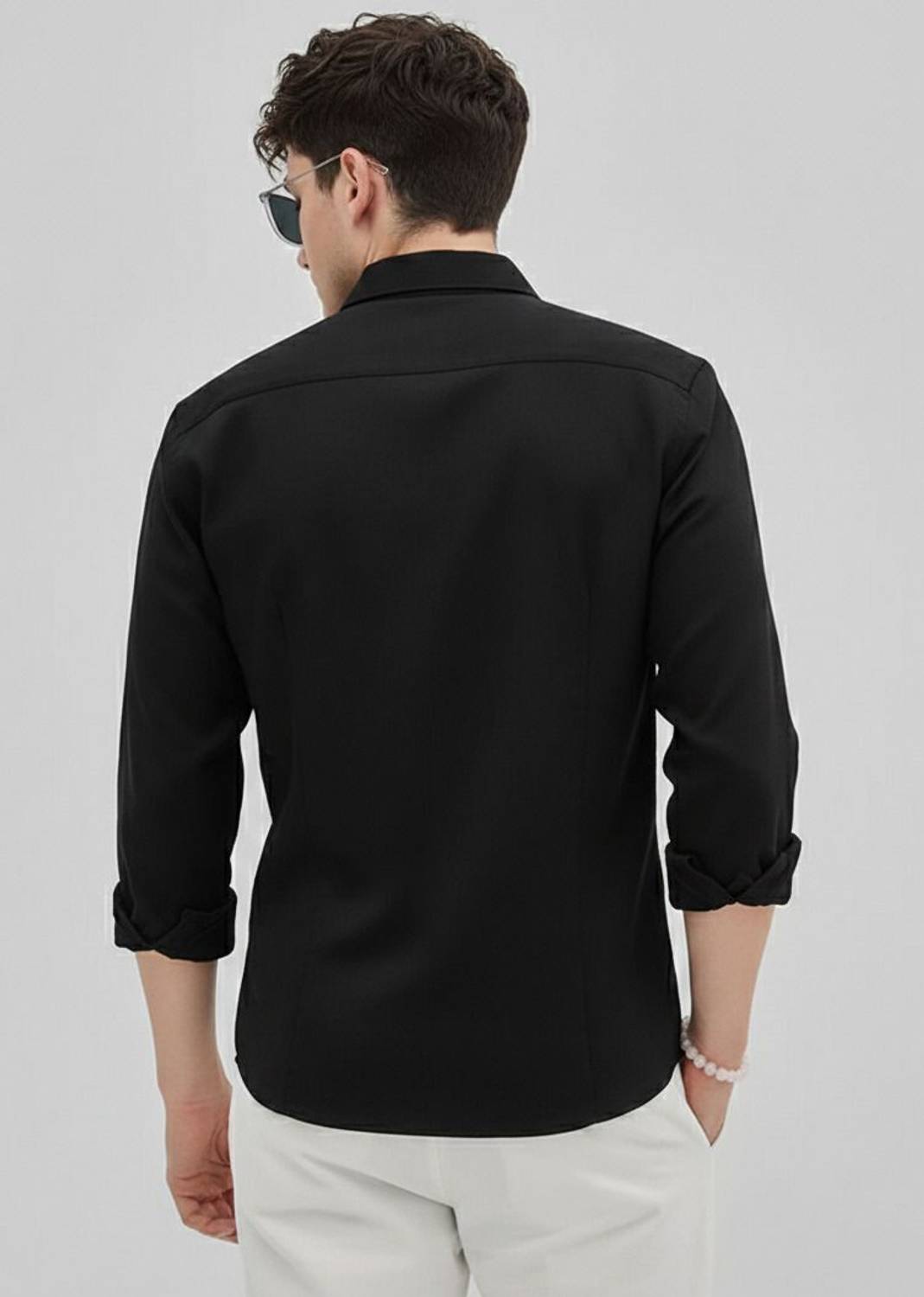 Lycka Men Black Formal Shirt - Image 2