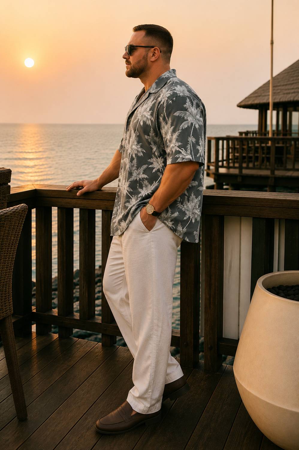 FitAura Men Printed Floral Casual Multicolor Shirt - Image 3