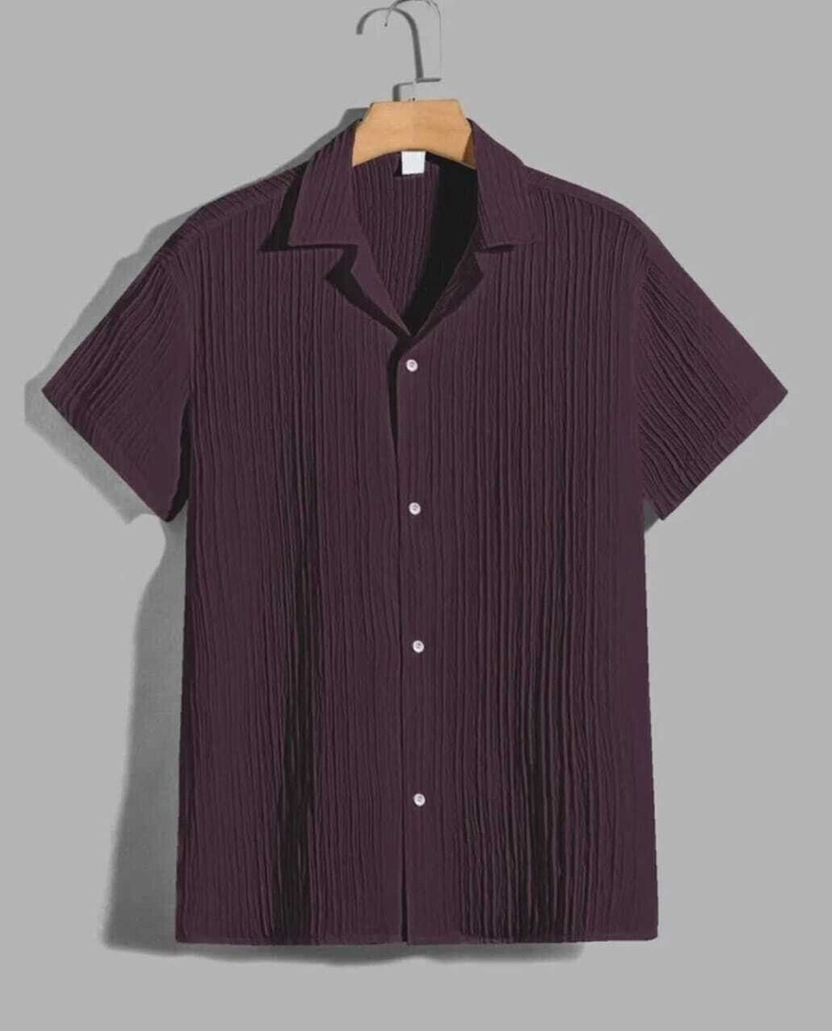 Image of TIBAKKDI Men Solid Casual Black Shirt