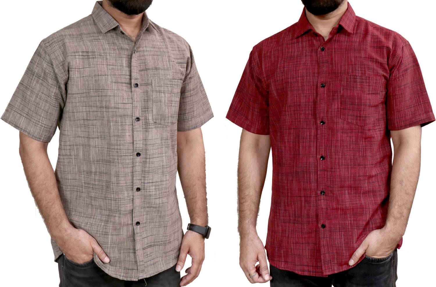 Auzanoor Collection Men Self Design Casual Multicolor Shirt