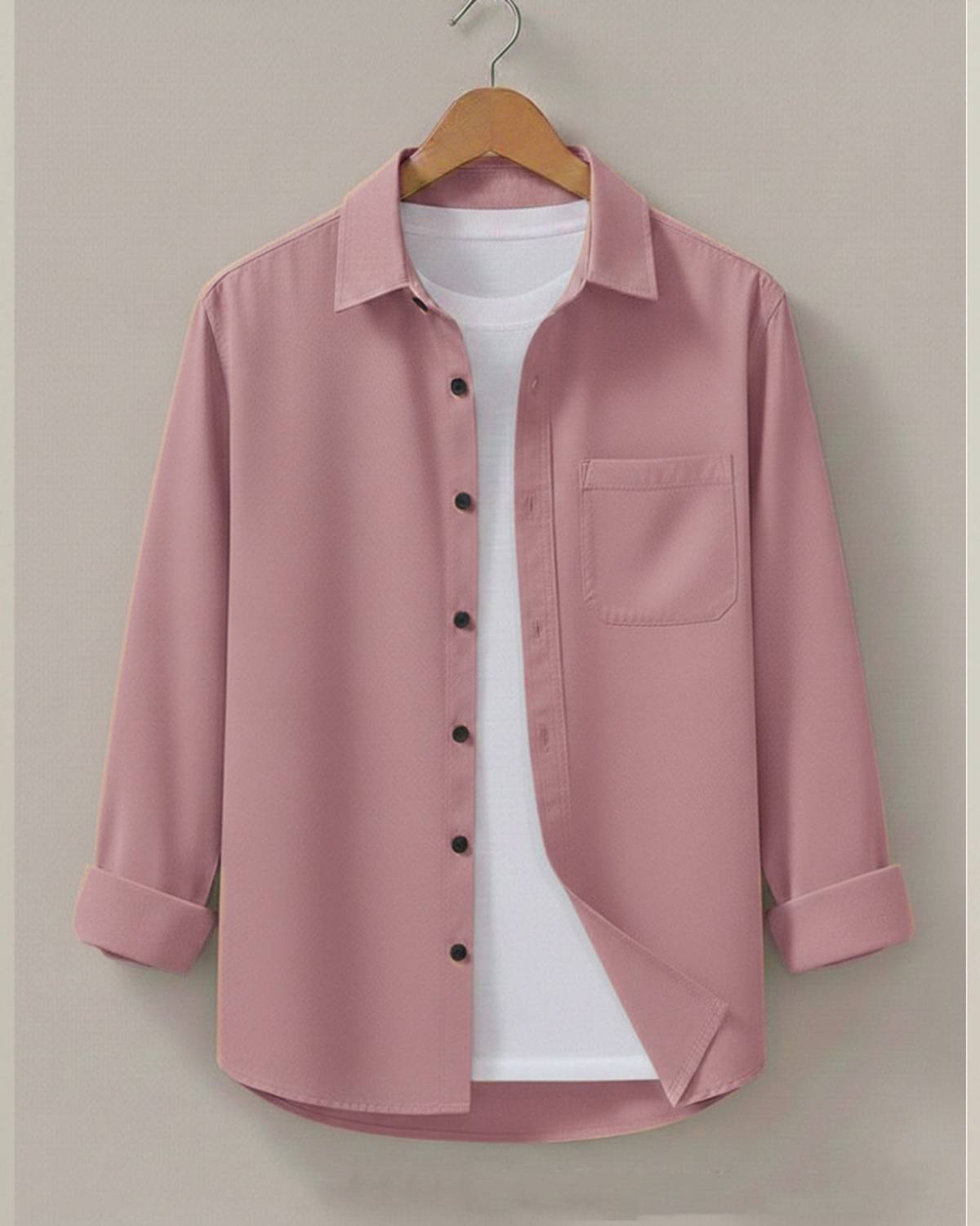 VebNi Men Pink Casual Shirt - Image 1