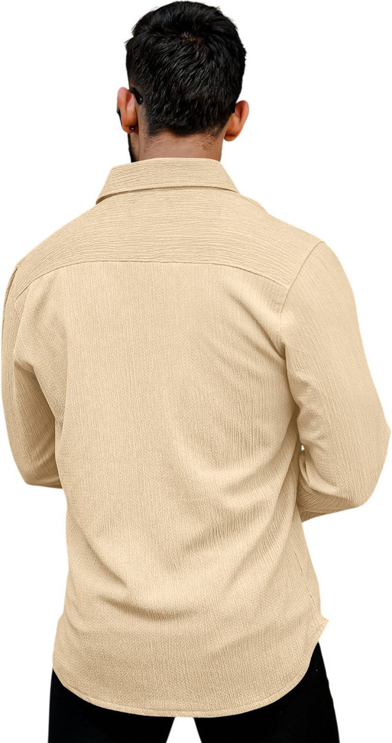 Khushi Men Beige Casual Shirt - Image 2