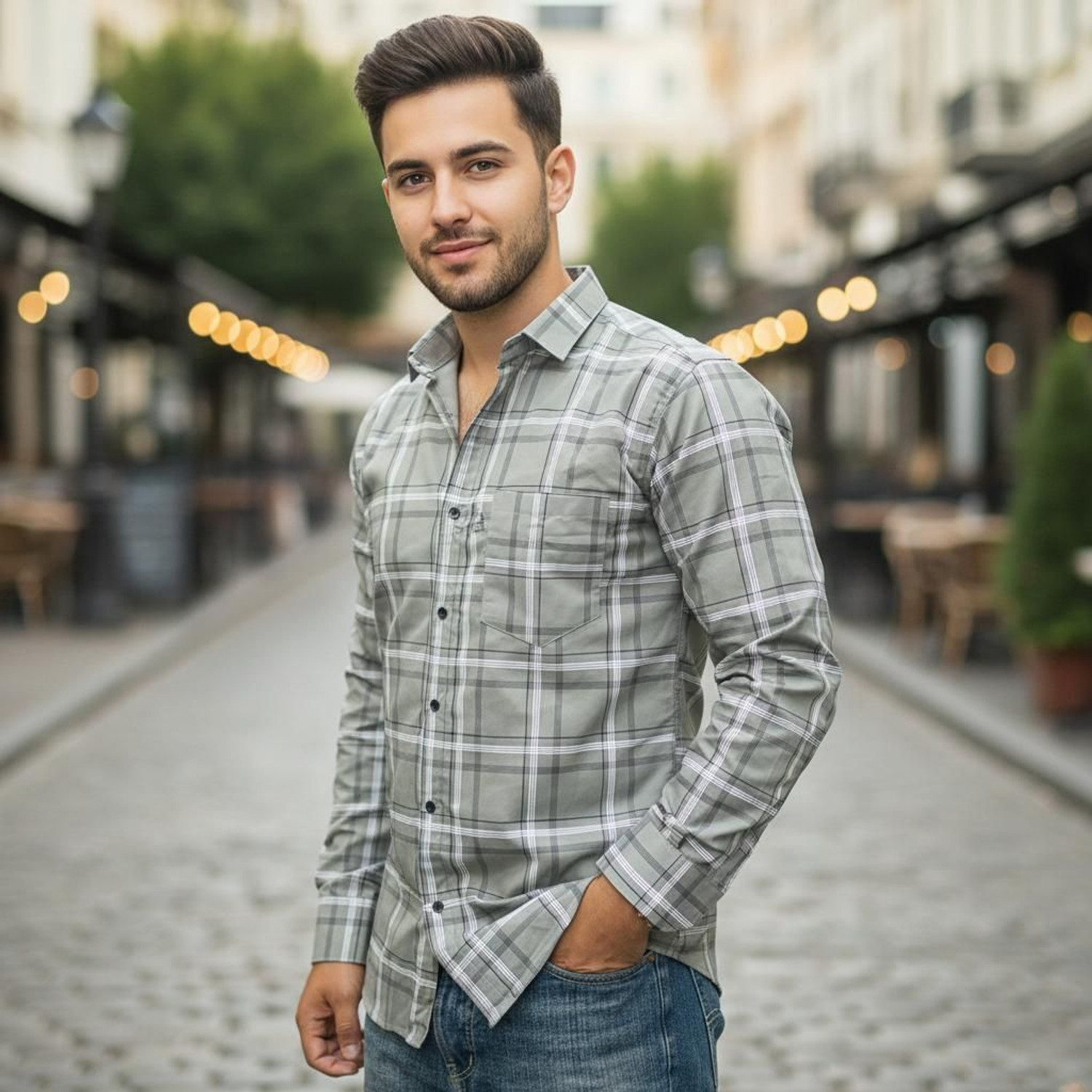 Image of MSSTRU Men Checkered Casual Multicolor Shirt