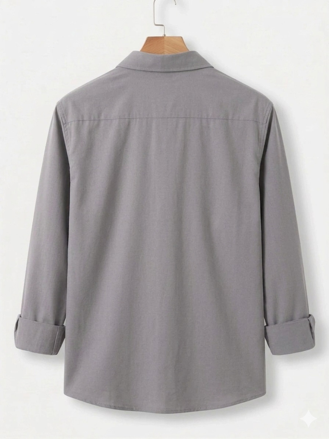 Image of METRONAUT Men Solid Casual Grey Shirt