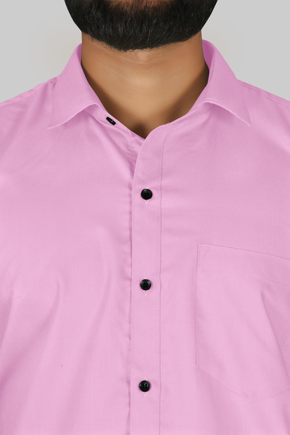 Image of FIBERMILL Men Solid Formal Pink Shirt