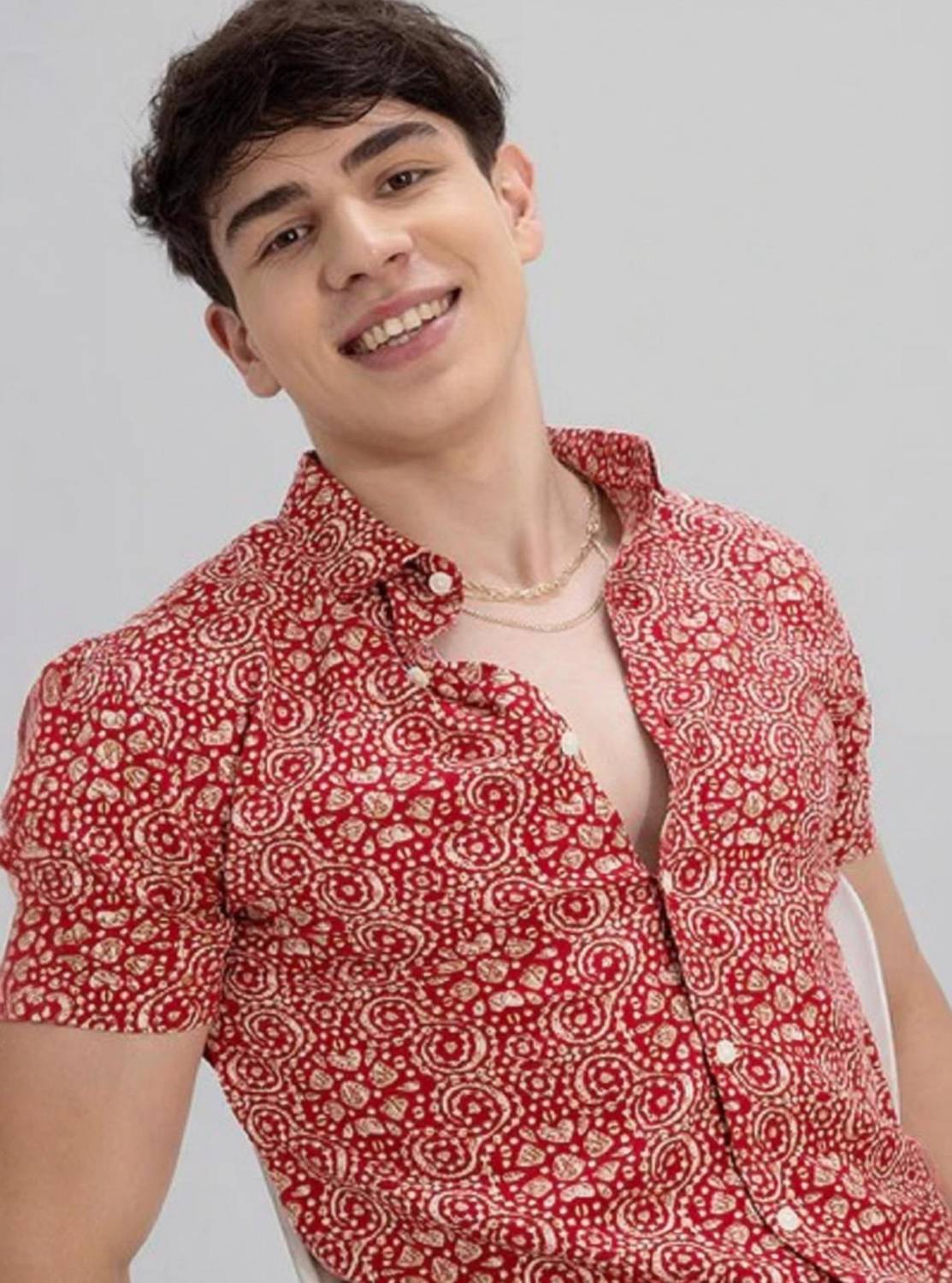 SHIVINA Men Red Printed Casual Shirt - Image 1