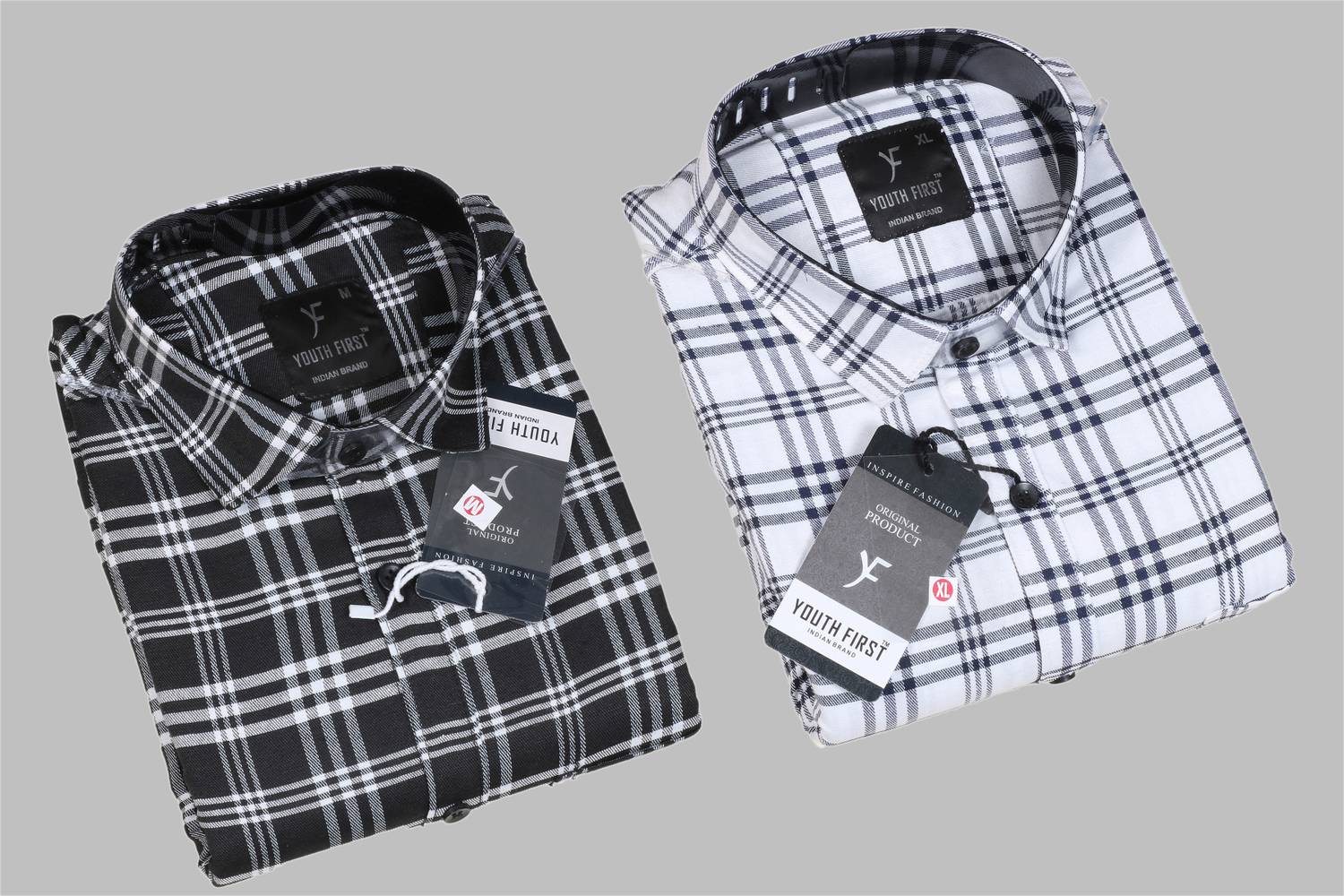 youth first Men Regular Fit Checkered Spread Collar Casual Shirt