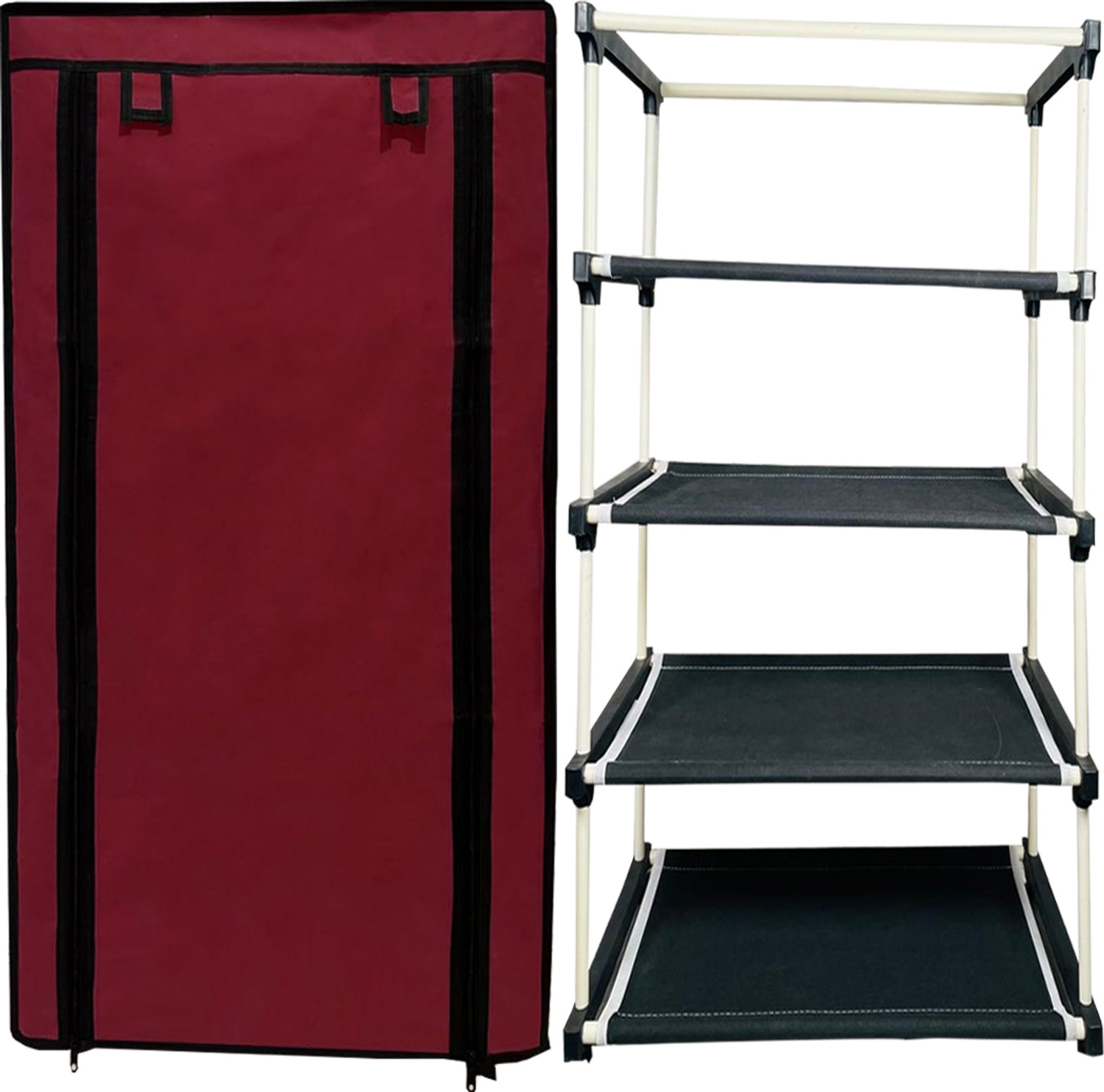 Image of girja Multipurpose 4 Layer book shelf Plastic /Wardrobe Heavy Material PVC Plastic Shoe Stand
