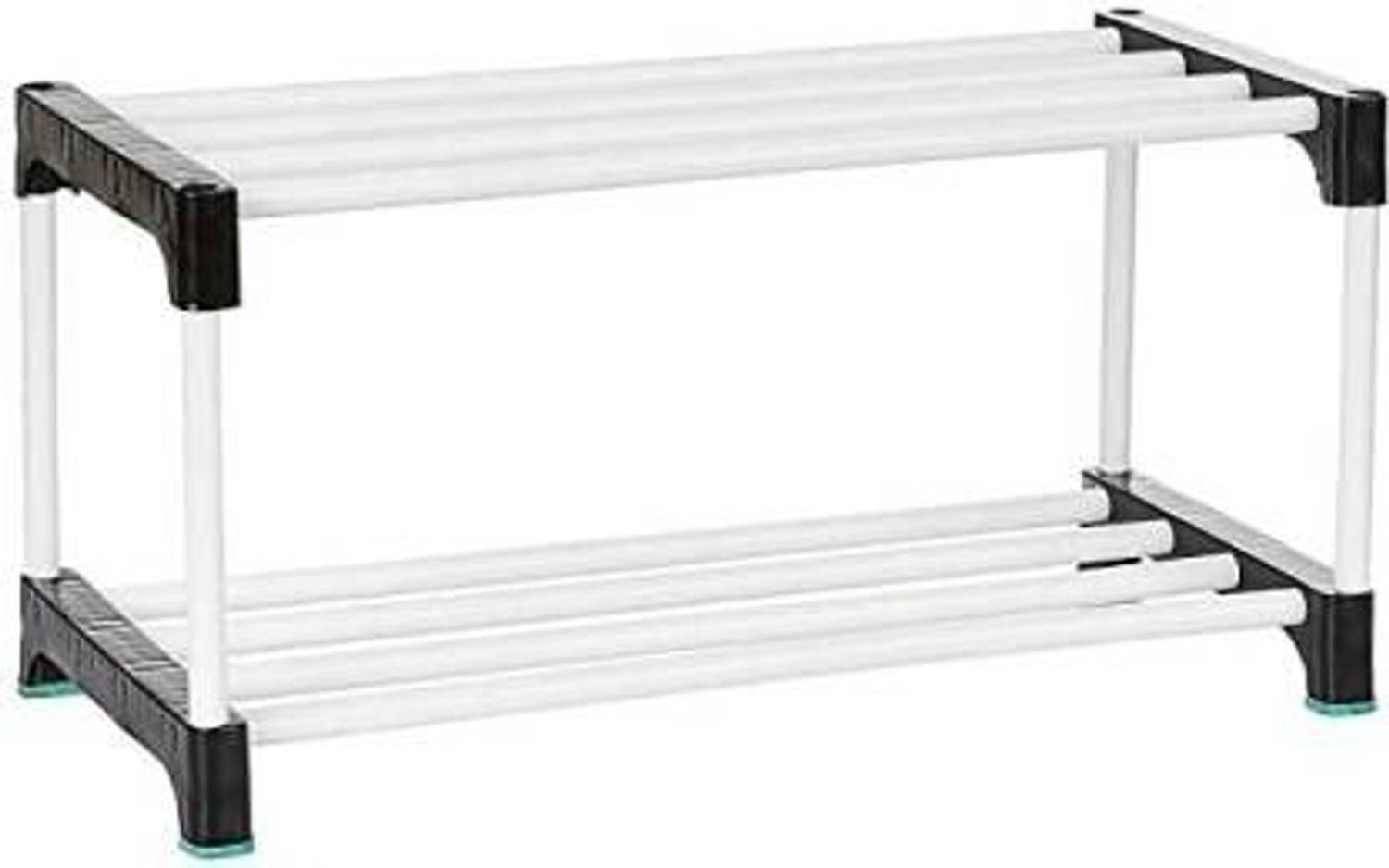 RKE Black 2 Shoe Rack 2203 Plastic Shoe Stand (Black, 2 Shelves,