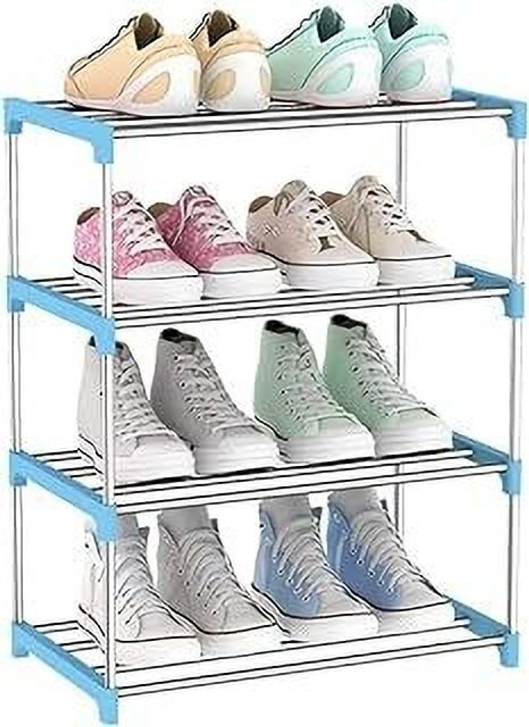 Image of RKE Storage Saving Rack Organizer Plastic Shoe Stand