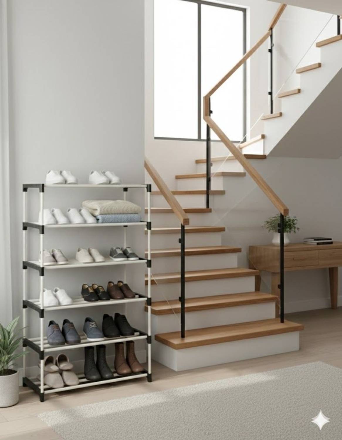 BRANTOX 6 Layer Black Plastic Shoe Stand - Image 3