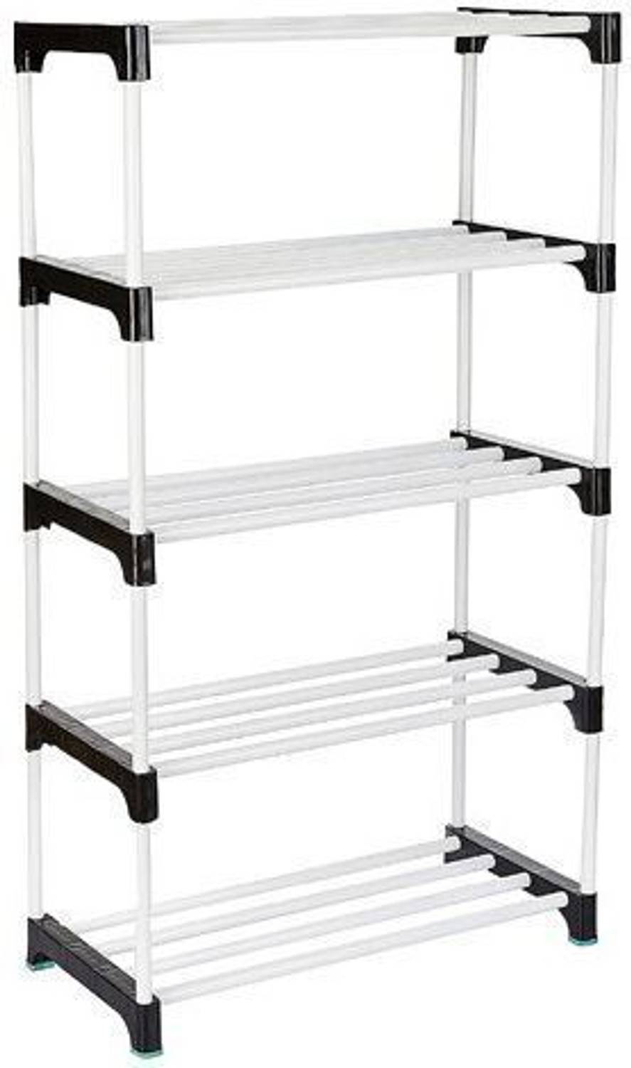BRANTOX Plastic Shoe Stand (Black, 5 Shelves, DIY(Do-It-Yourself)