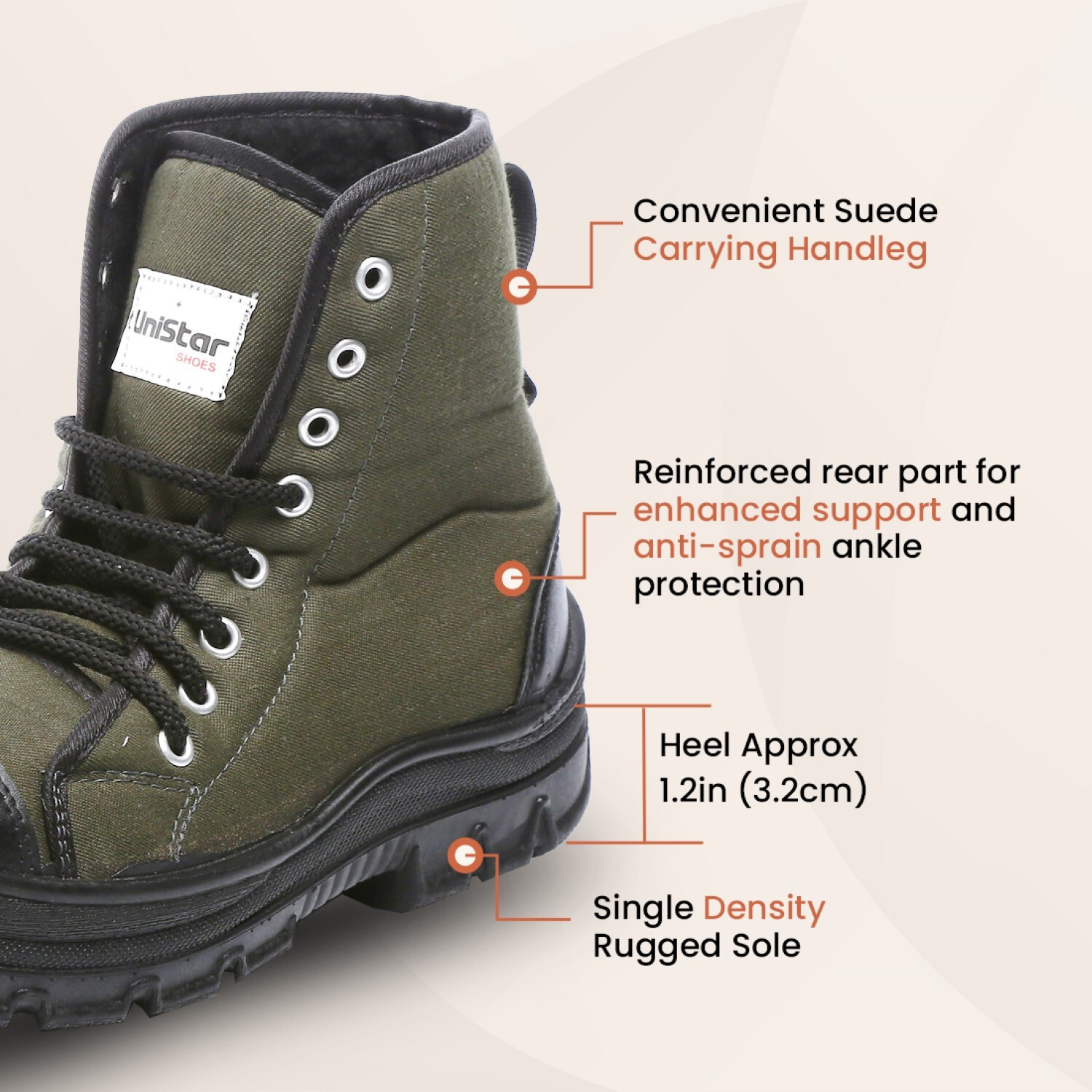Image of Unistar Jungle Boots for Mountaineering | Mild Waterproof Protection for Men's Outdoors For Men